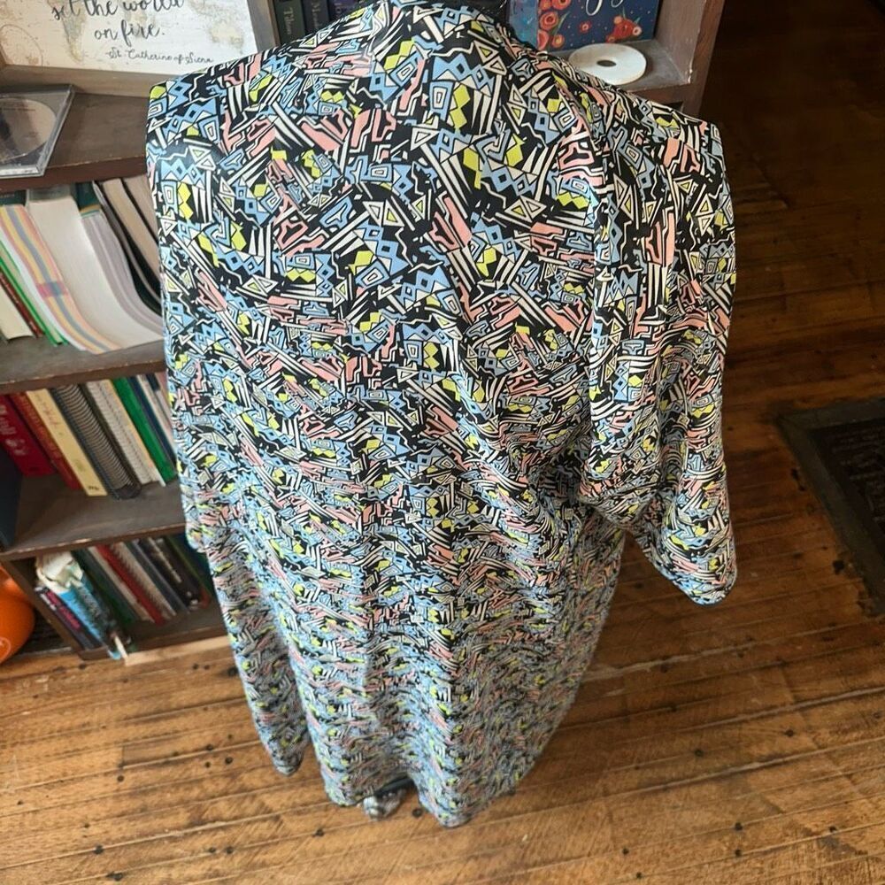 Lularoe abstract artsy L flowy kimono beachy coverup - Picture 2 of 3